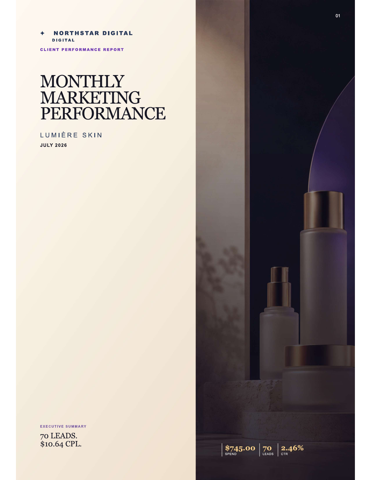 Northstar Digital Lumière Skin sample report cover